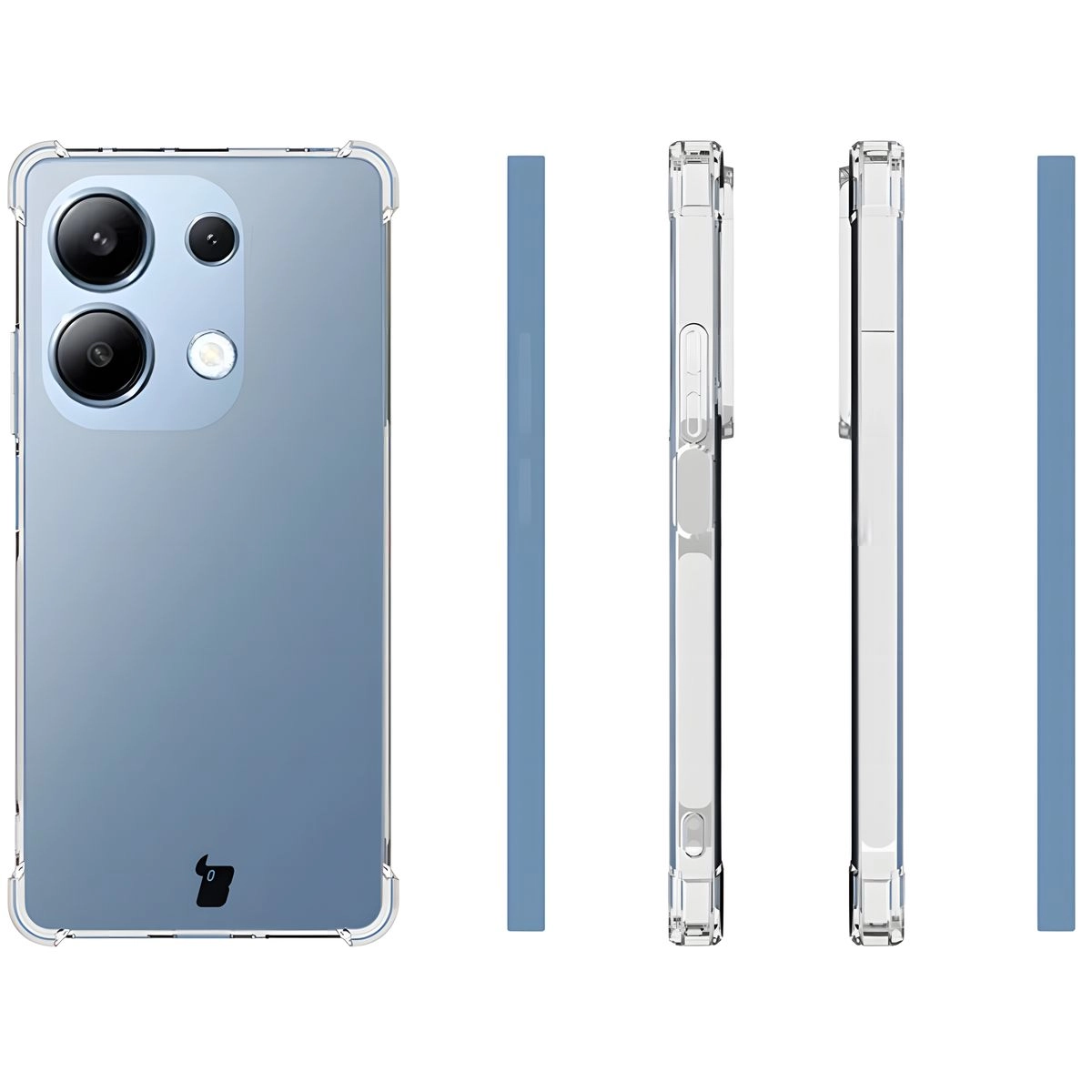 Etui Bizon Elastyczne Salpa do Poco M6 Pro 4G / Xiaomi Redmi Note 13 Pro 4G Przezroczysty