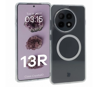 Etui Bizon CrystalO z MagSafe do OnePlus 13R Przezroczyste