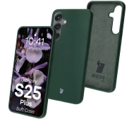 Bizon Silikonowe Soft do Galaxy S25 Plus Ciemnozielony