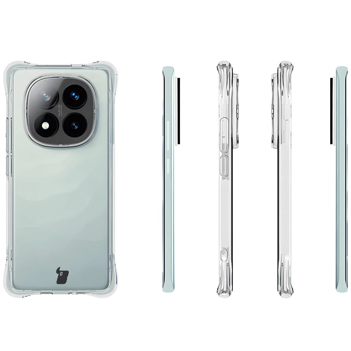 Etui Bizon Elastyczne Salpa do Xiaomi Redmi Note 14 Pro+ 5G Przezroczysty