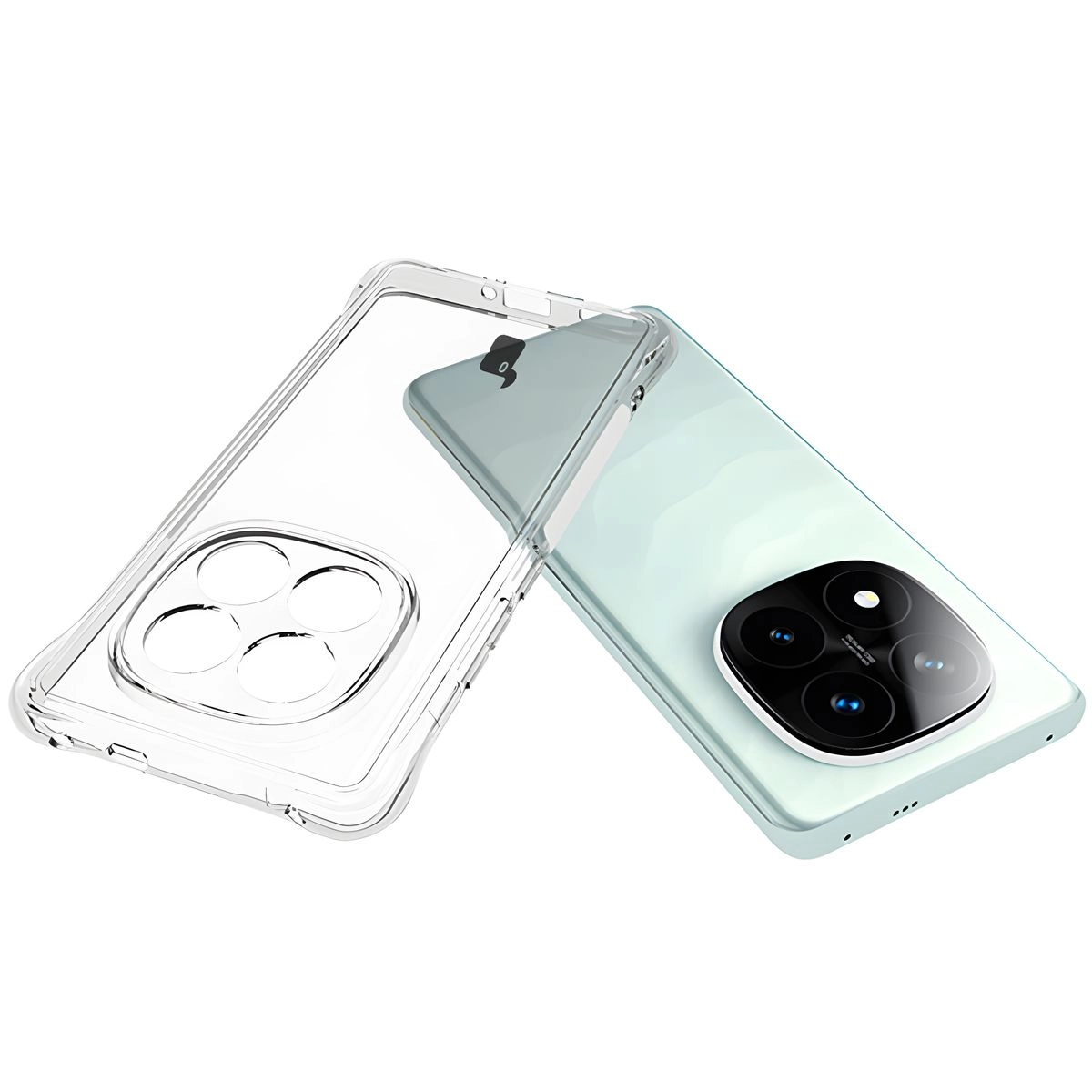 Etui Bizon Elastyczne Salpa do Xiaomi Redmi Note 14 Pro+ 5G Przezroczysty