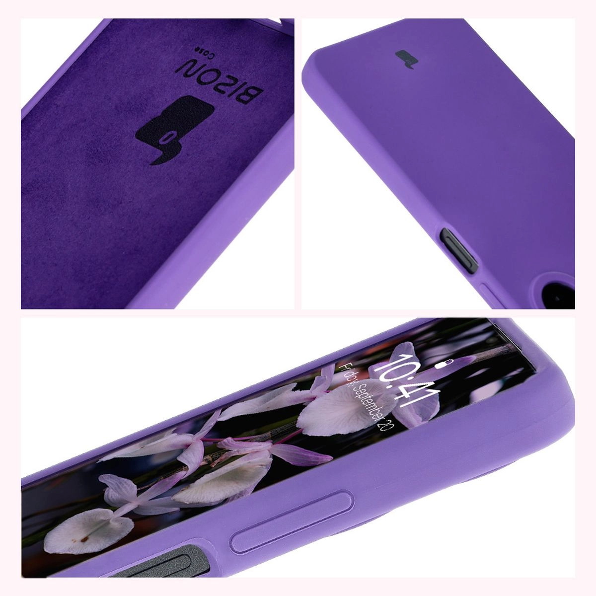 Etui Bizon Silikonowe Soft do Xiaomi Redmi 13C 4G/Xiaomi Redmi 13C 5G/Xiaomi Poco C65 Fioletowy