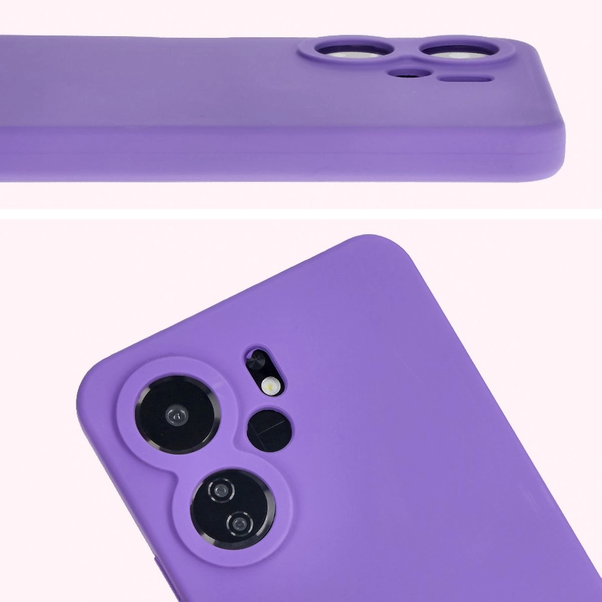 Etui Bizon Silikonowe Soft do Xiaomi Redmi 13C 4G/Xiaomi Redmi 13C 5G/Xiaomi Poco C65 Fioletowy