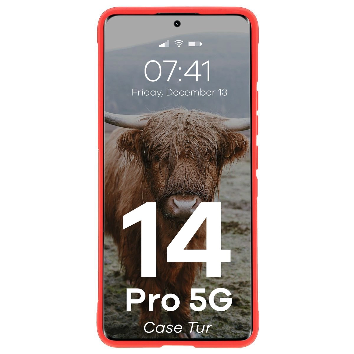 Etui Bizon Tur do Xiaomi Redmi Note 14 Pro 5G / Poco X7 Czerwony