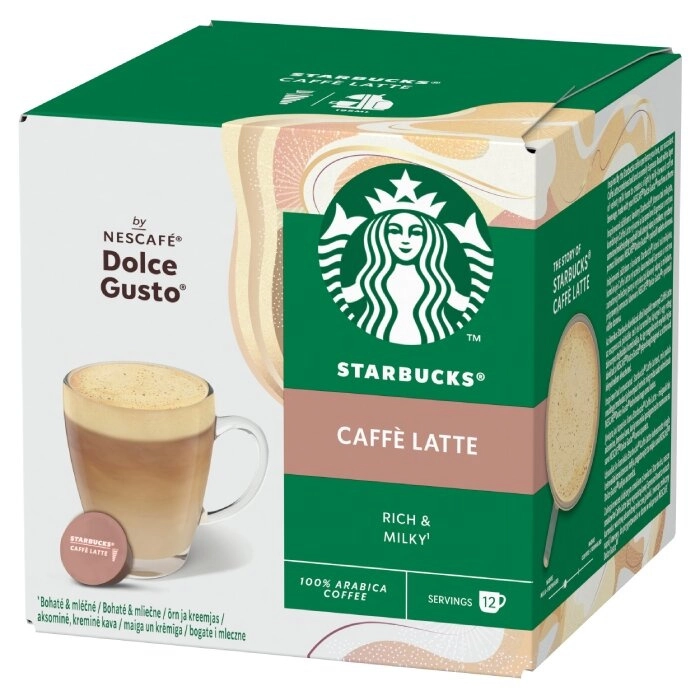 Kapsułki Starbucks Nescafe Dolce Gusto Caffe Latte 12szt.