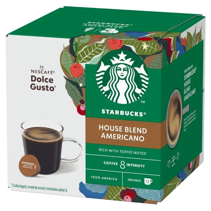 Kapsułki Starbucks Nescafe Dolce Gusto House Blend Americano 12szt.