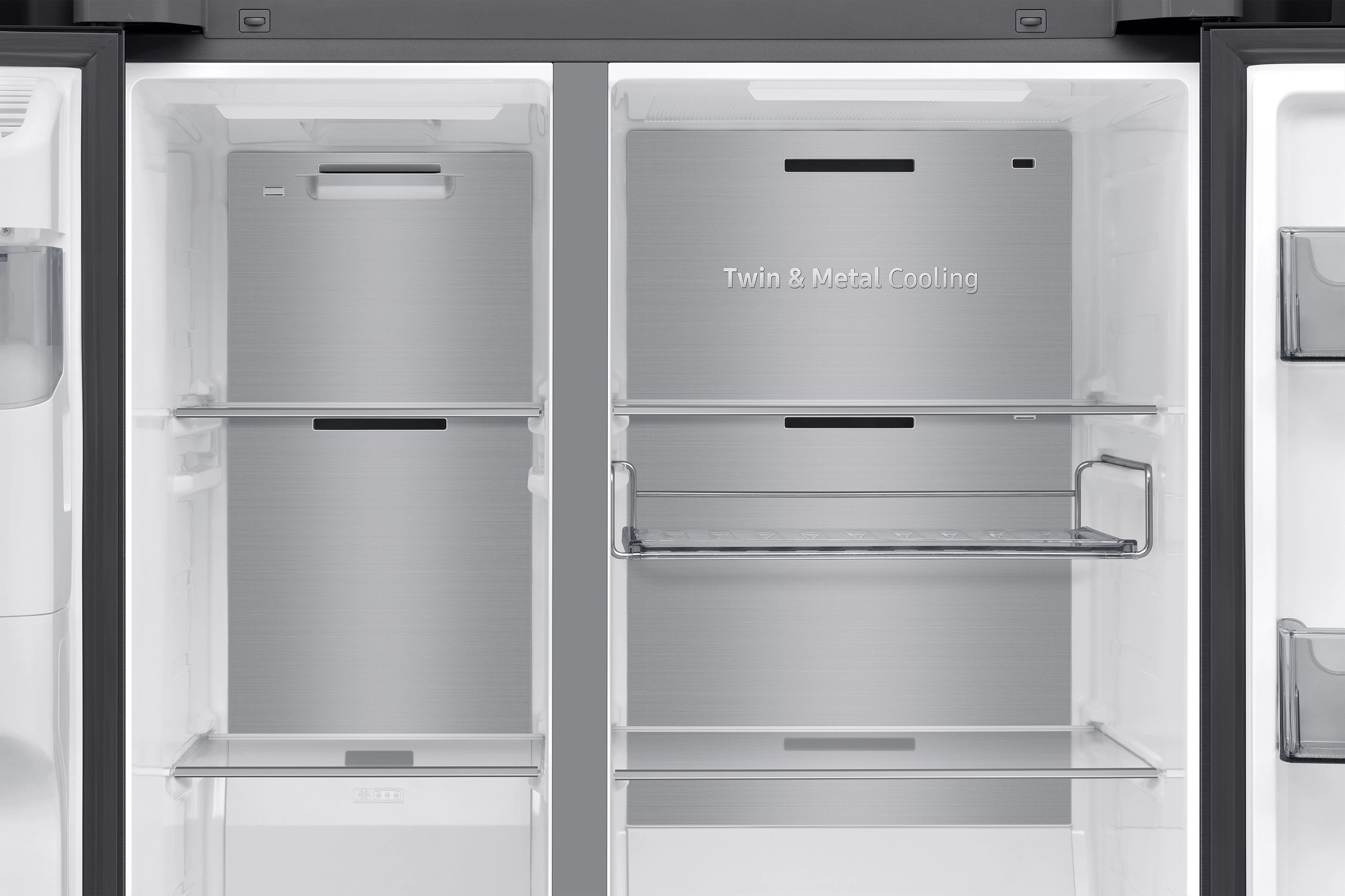 Lodówka Samsung RS90F66BEFEO Pełny No Frost 178,4cm Kostkarka Komora świeżości Zdalne sterowanie Grafitowa stal