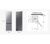 Lodówka Samsung RB38C7AGWS9EF Pełny No Frost 203cm Szuflada z kontrolą wilgotności Zdalne sterowanie Stal szczotkowana