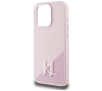 Etui Karl Lagerfeld Silicone Shadow Metal Initial MagSafe do iPhone 15 Pro Różowy