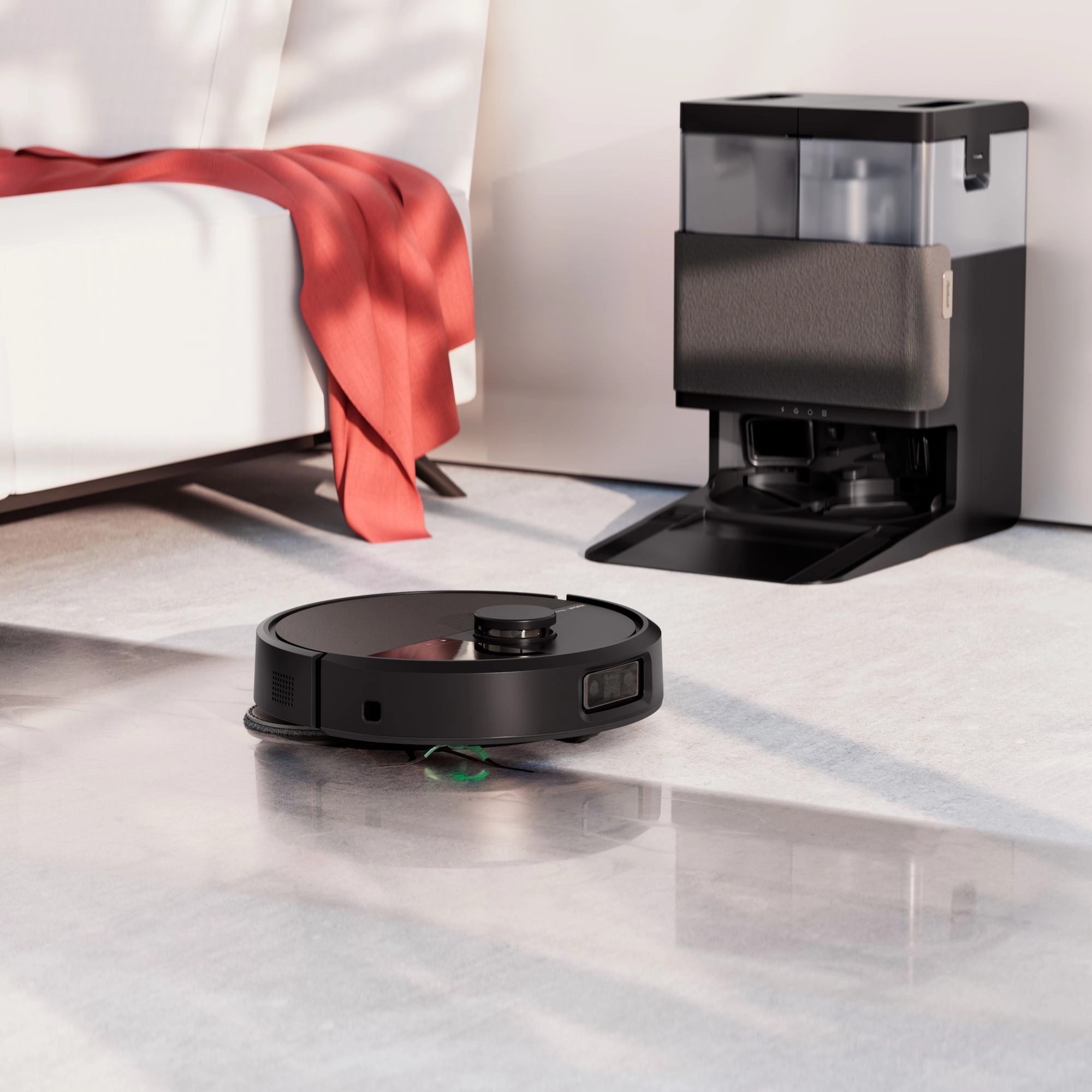 Robot sprzątający iRobot Roomba Plus 505 Combo Funkcja mopowania Stacja oczyszczająca Tworzenie mapy pomieszczenia 68dB Czarny