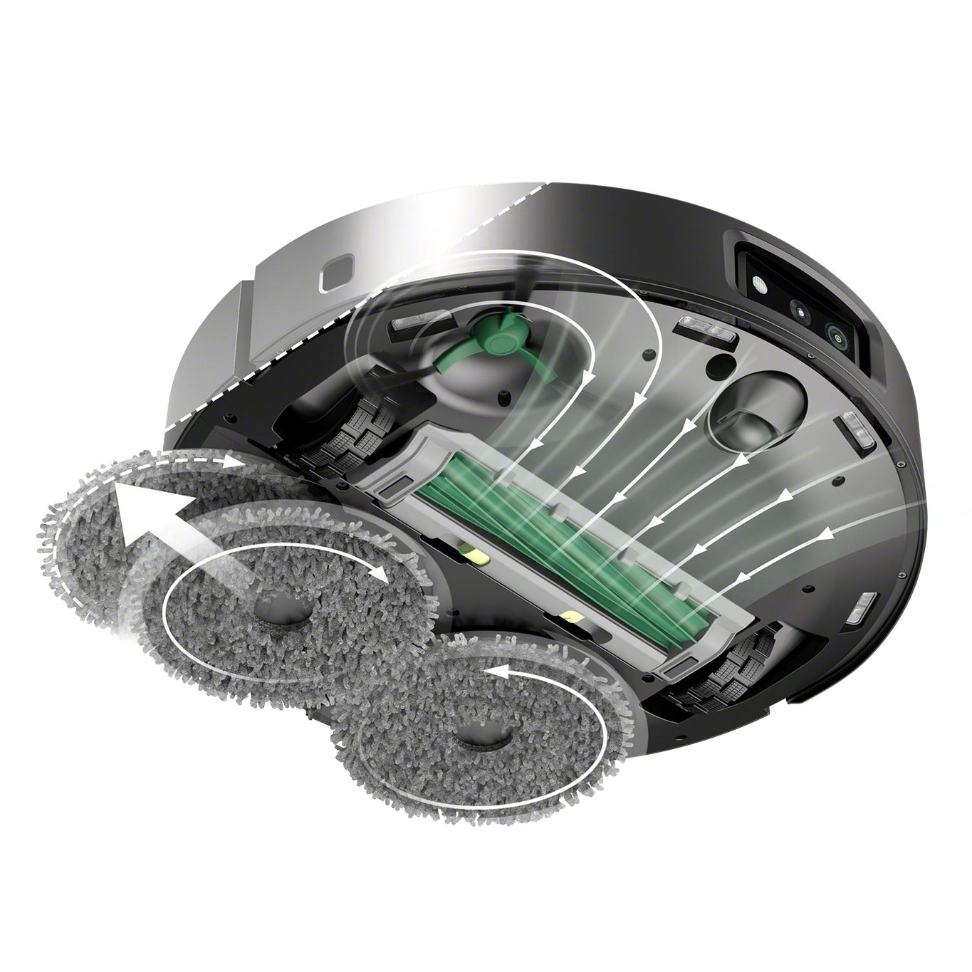 Robot sprzątający iRobot Roomba Plus 505 Combo Funkcja mopowania Stacja oczyszczająca Tworzenie mapy pomieszczenia 68dB Czarny