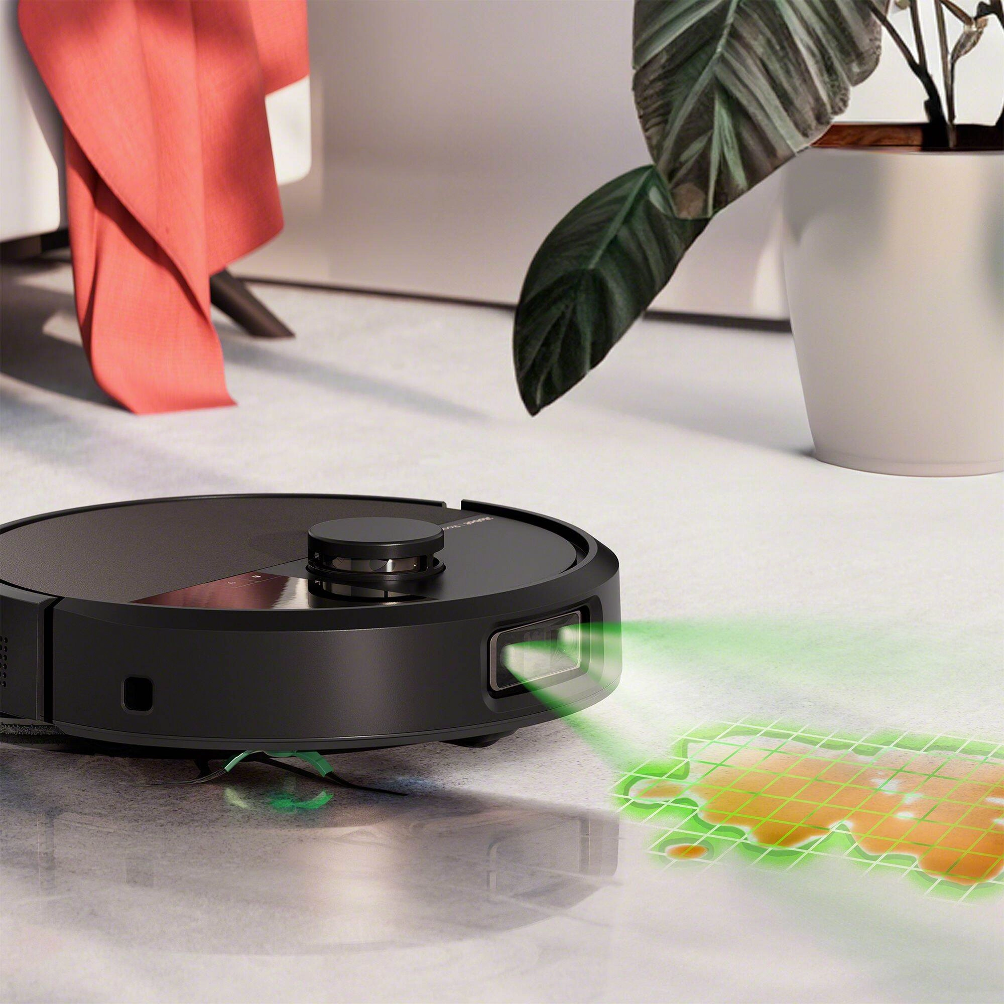 Robot sprzątający iRobot Roomba Plus 505 Combo Funkcja mopowania Stacja oczyszczająca Tworzenie mapy pomieszczenia 68dB Czarny