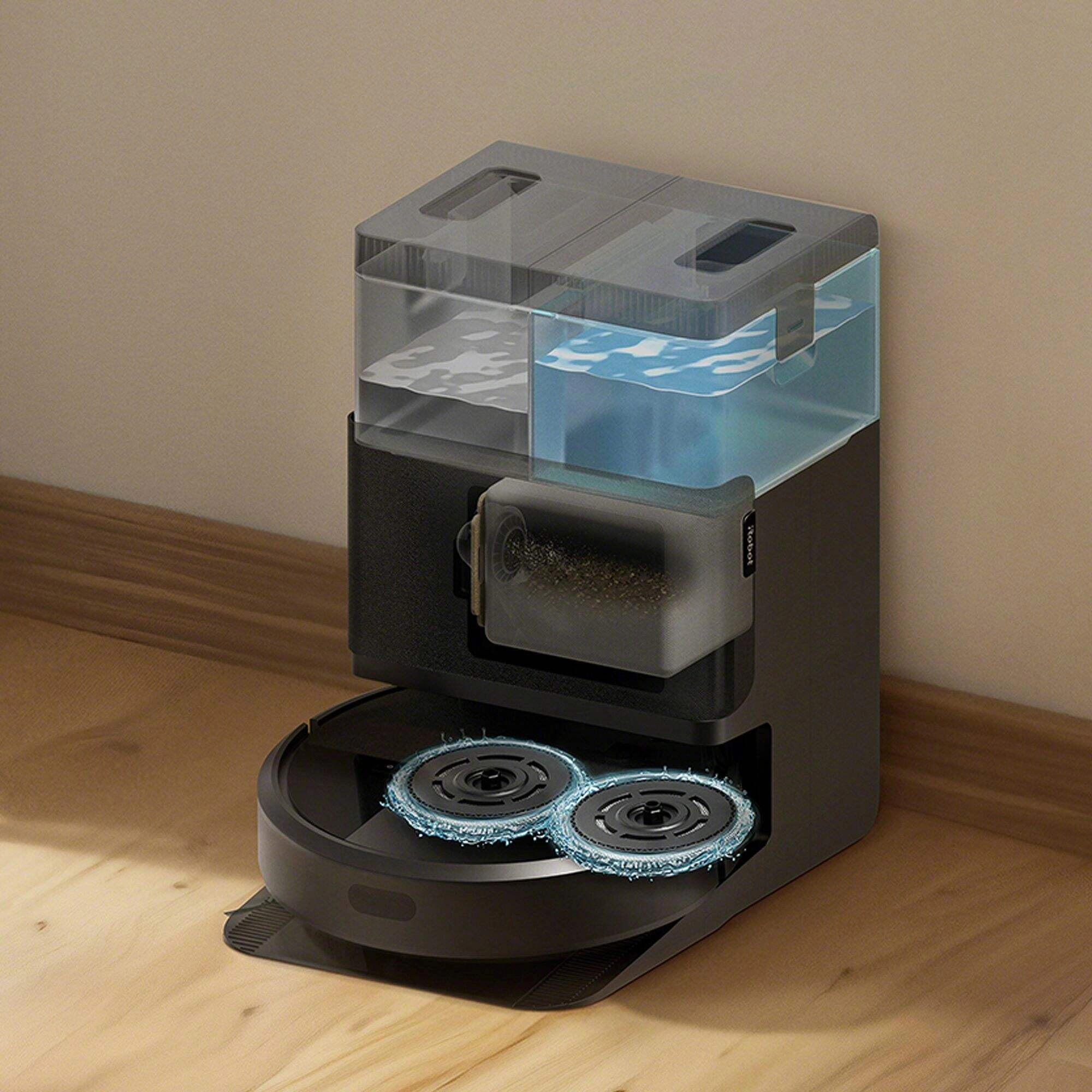 Robot sprzątający iRobot Roomba Plus 405 Combo Funkcja mopowania Stacja oczyszczająca Tworzenie mapy pomieszczenia 68dB Czarny