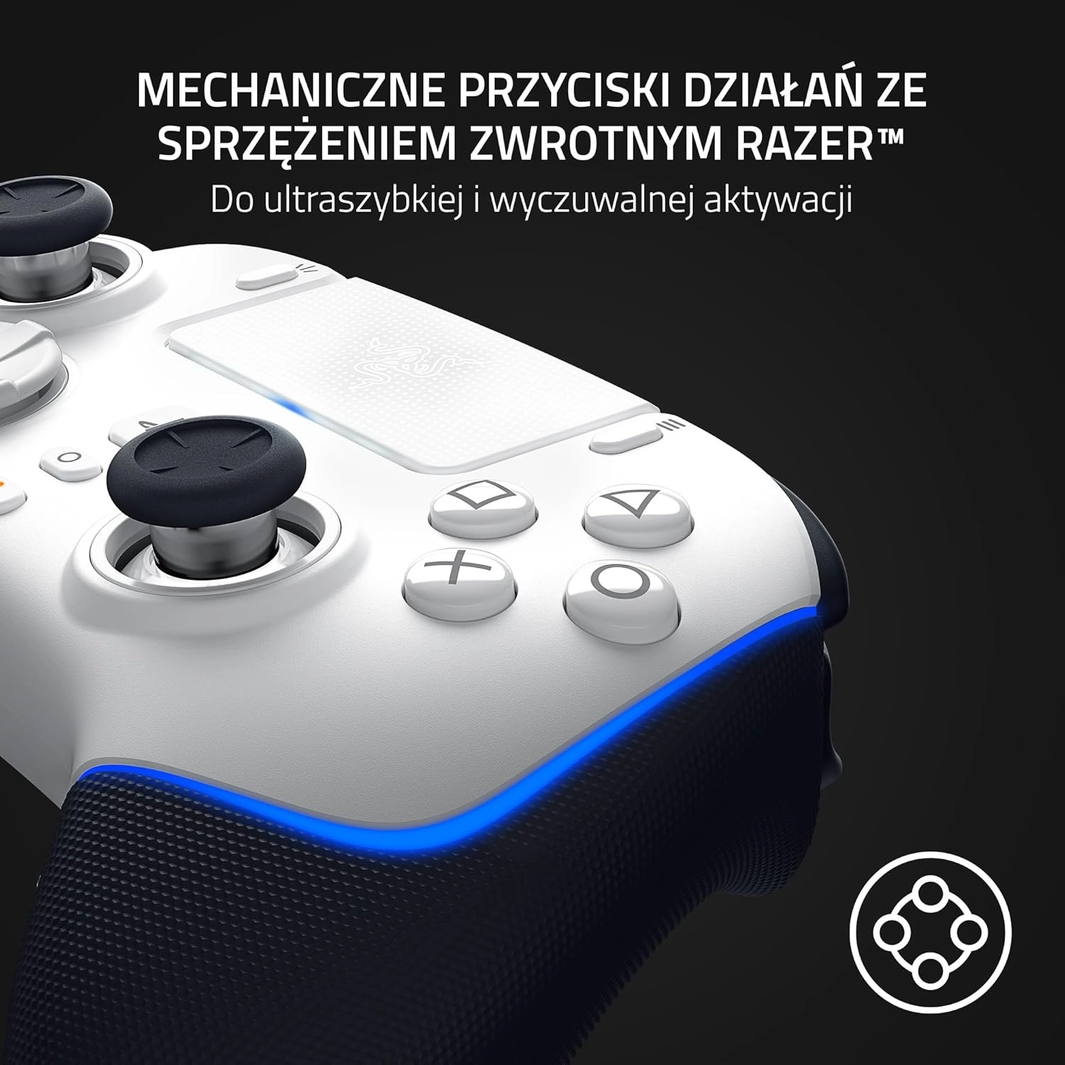 Pad Razer Wolverine V2 Pro do PS5, PC Bezprzewodowy Biały