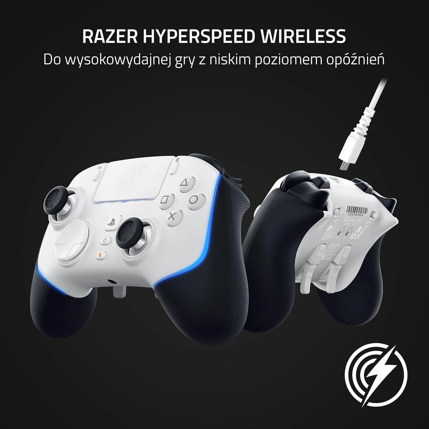 Pad Razer Wolverine V2 Pro do PS5, PC Bezprzewodowy Biały