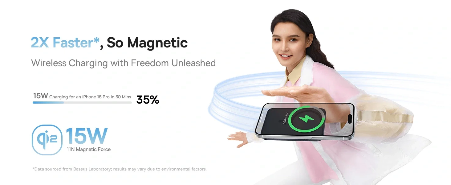 Powerbank Baseus PicoGo Qi2 5000mAh 20W Biały