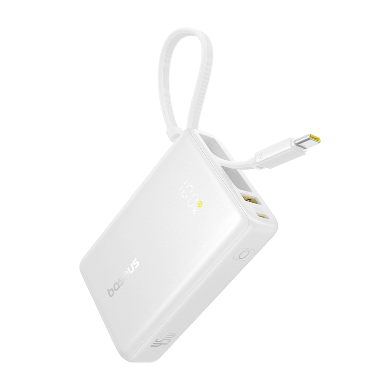 Powerbank Baseus PicoGo Digital Display 10000mAh 45W Biały