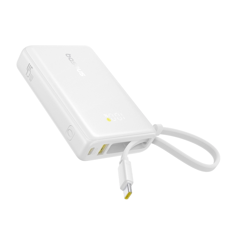 Powerbank Baseus PicoGo Digital Display 10000mAh 45W Biały