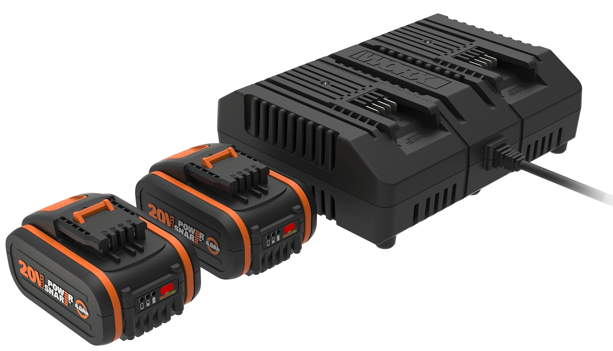 Zestaw Worx PowerShare WA3611 20V 6.0Ah + 2 akumulatory 4.0 Ah