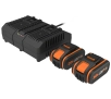 Zestaw Worx PowerShare WA3611 20V 6.0Ah + 2 akumulatory 4.0 Ah