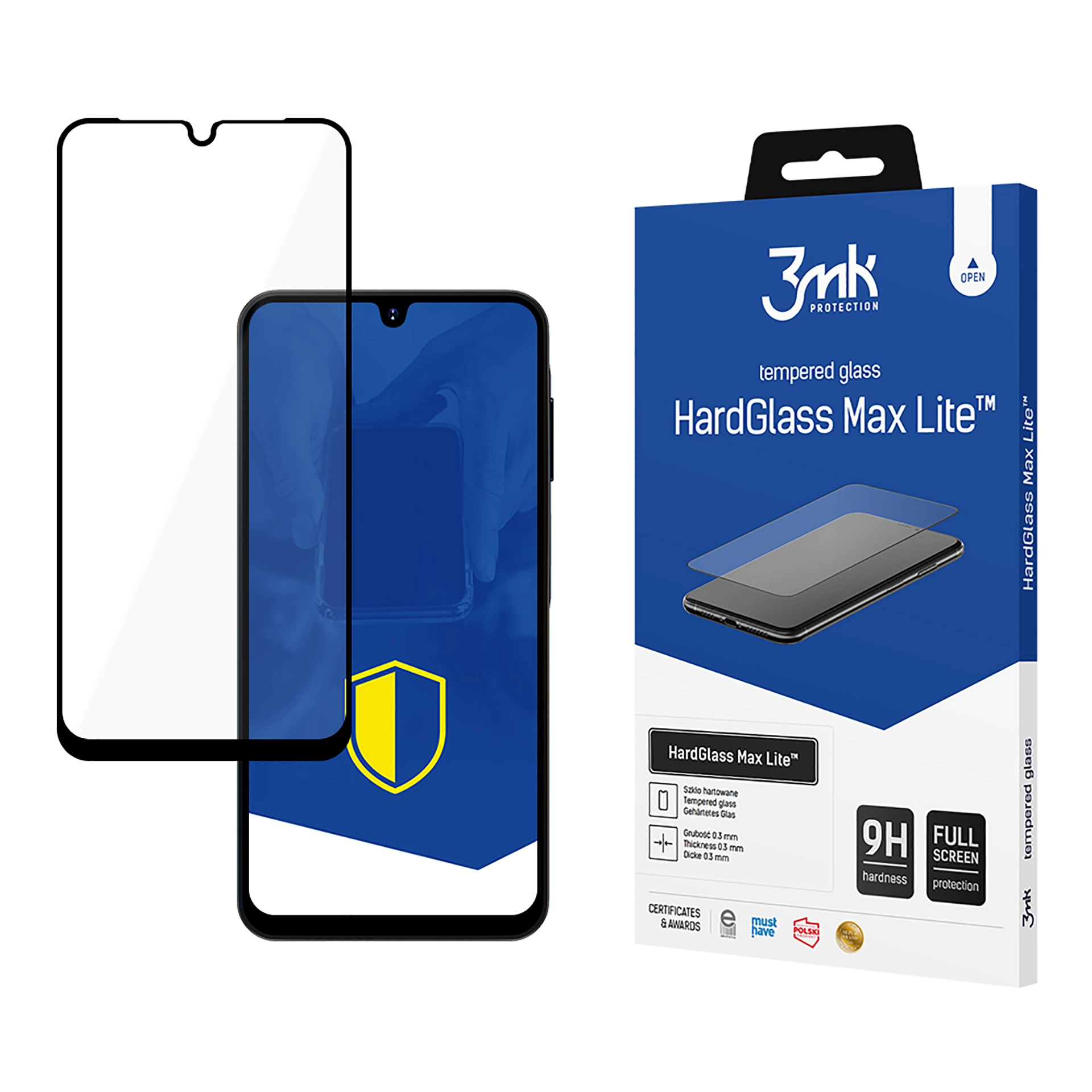 Szkło hartowane 3mk HardGlass Max Lite Black do Samsung Galaxy A16