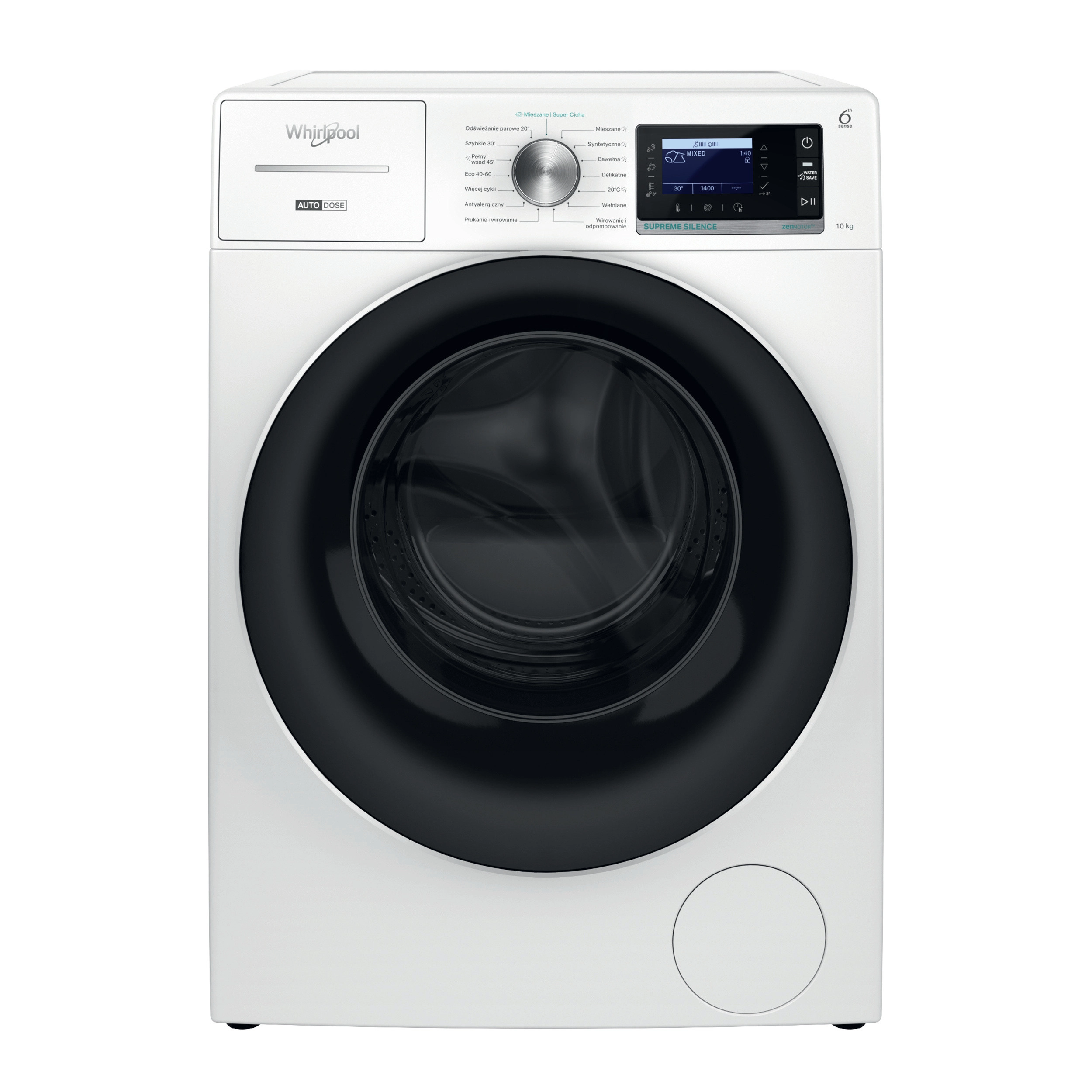 Whirlpool AutoDose W8 09AD Supreme Silence 10kg 1400obr/min