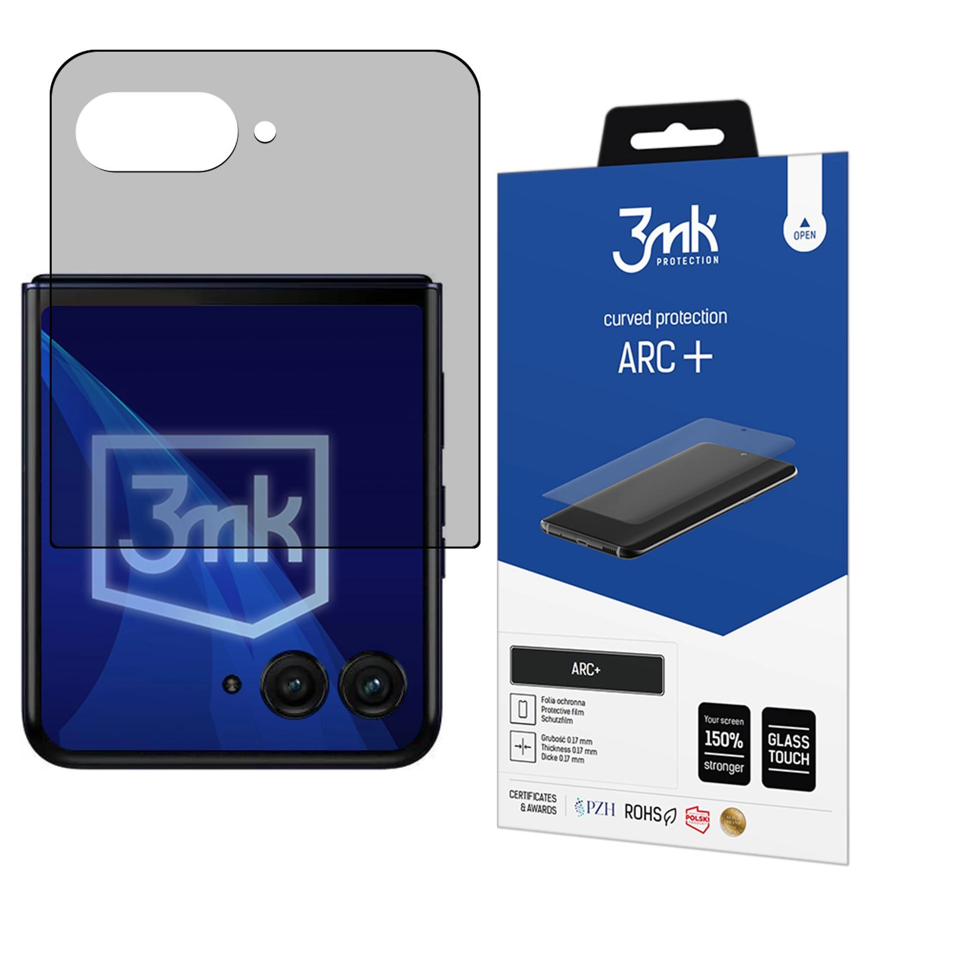 Folia ochronna 3mk ARC+ do Motorola Razr 50 Ultra front