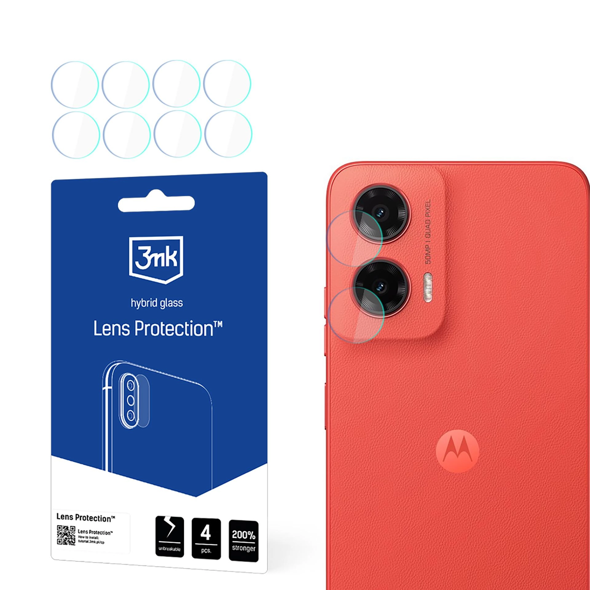 Szkło hybrydowe 3mk Lens Protection do Motorola Moto G35 5G
