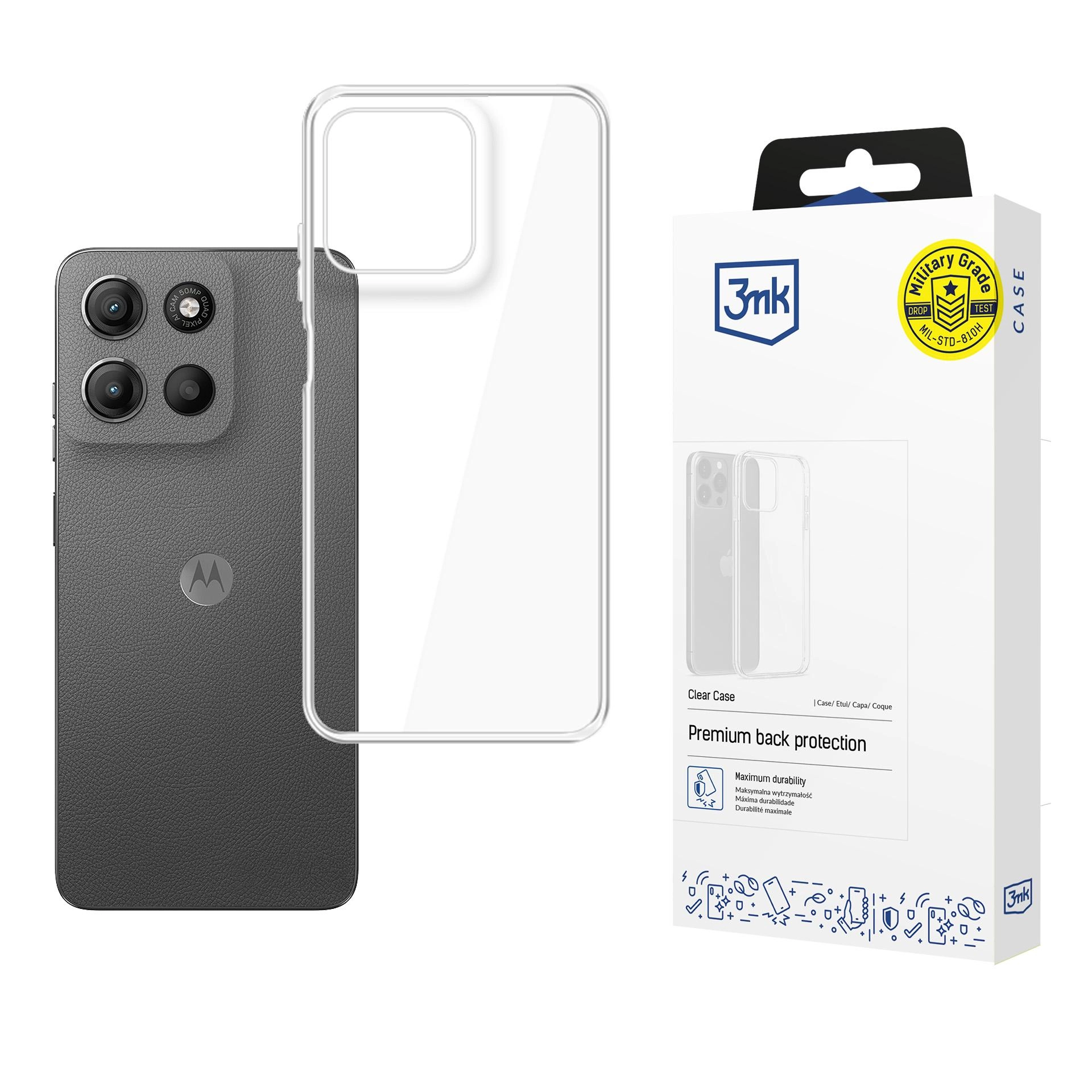 Etui 3mk Clear Case do Motorola Moto G15 / G15 Power Przezroczysty
