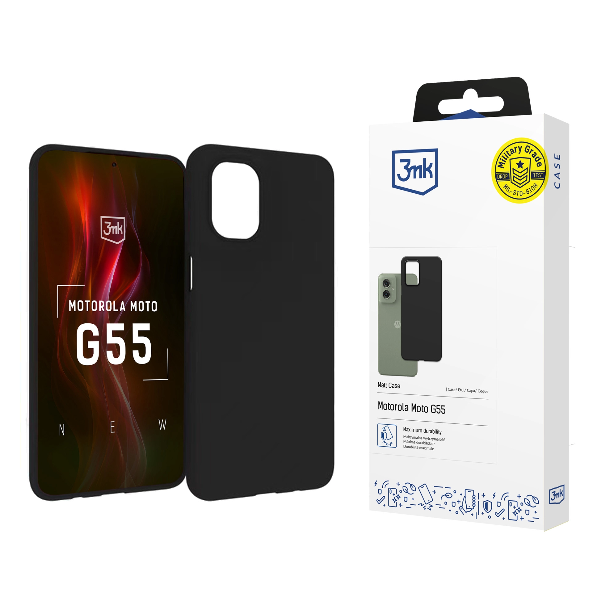 Etui 3mk Matt Case do Motorola Moto G55 5G Czarny
