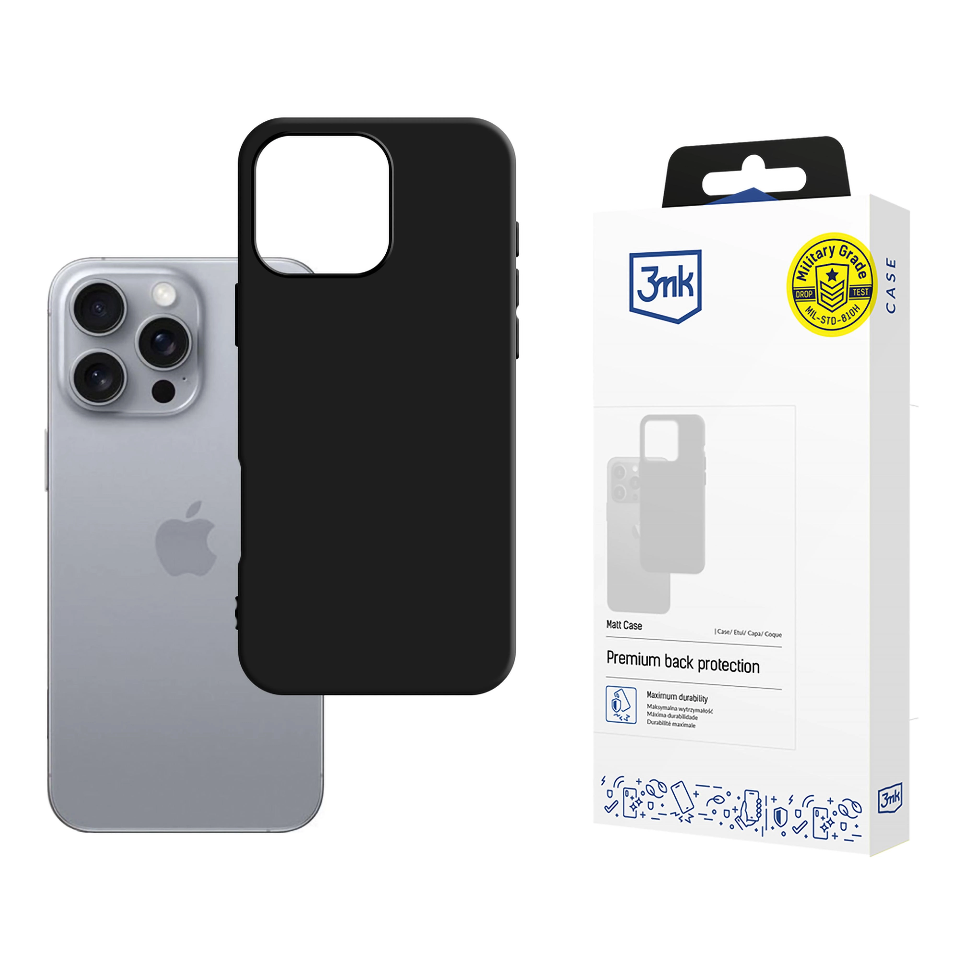 Etui 3mk Matt Case do iPhone 16 Pro Czarny