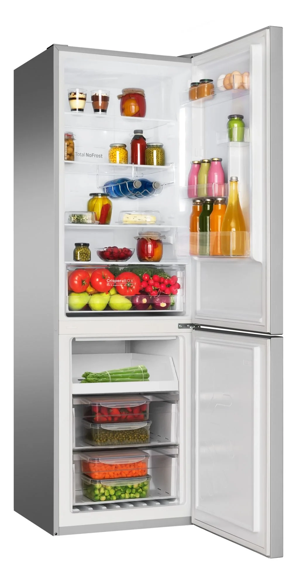 Lodówka Amica FK3606E.2DFX (E) Pełny No Frost 185,5cm Szuflada z kontrolą wilgotności Inox