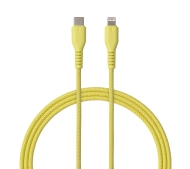 QUALO USB-C do Lightning 1,5m 2,4A Żółty