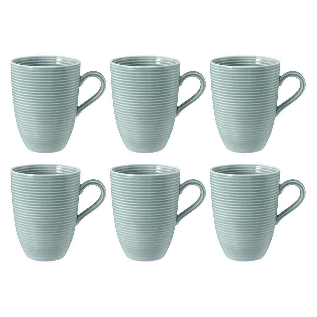 Zestaw kubków Seltmann Beat Relief Color Glaze 350ml Niebieski