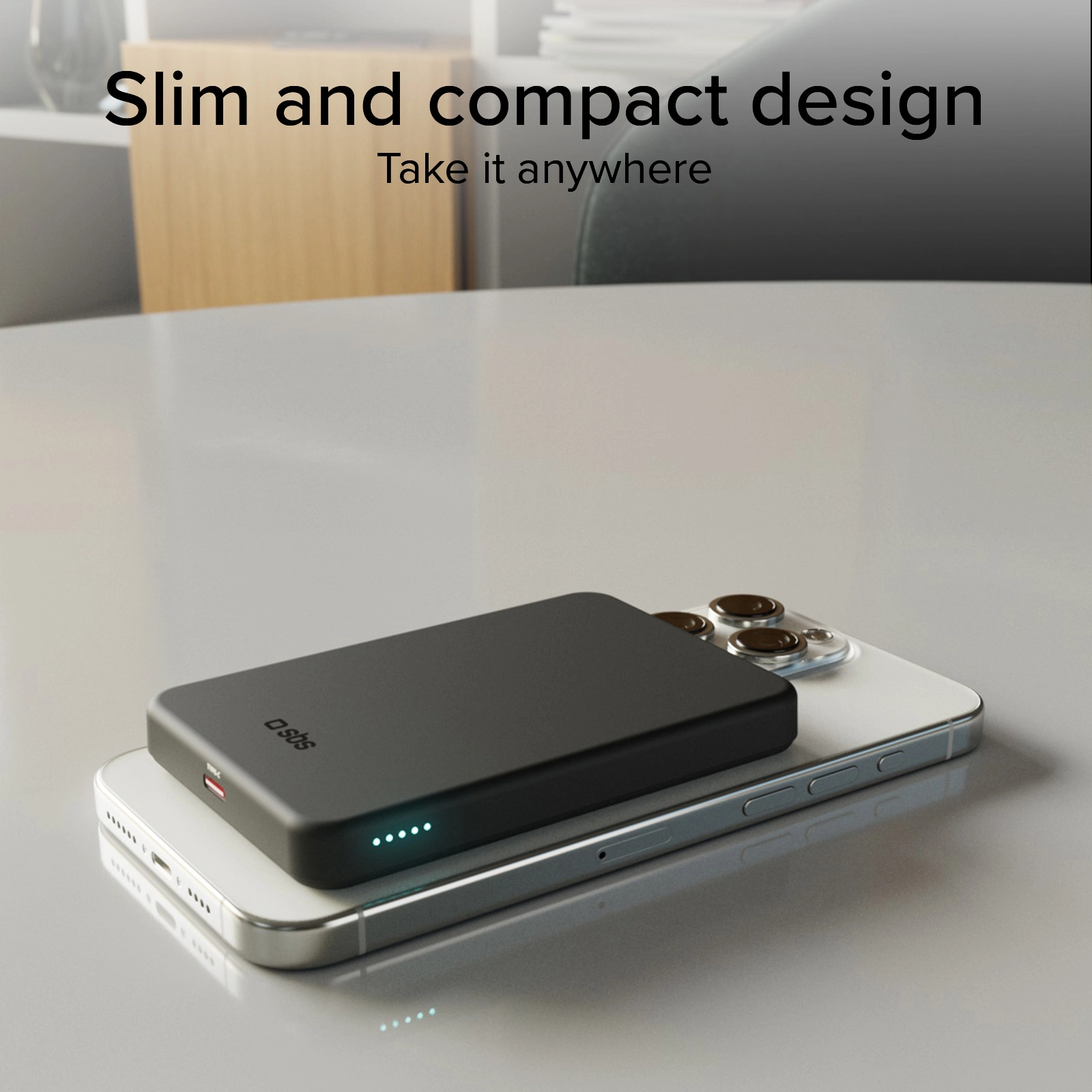 Powerbank SBS TEBB5000QI2 Mag Power Bank Qi2 5000mAh USB-C PD 20W