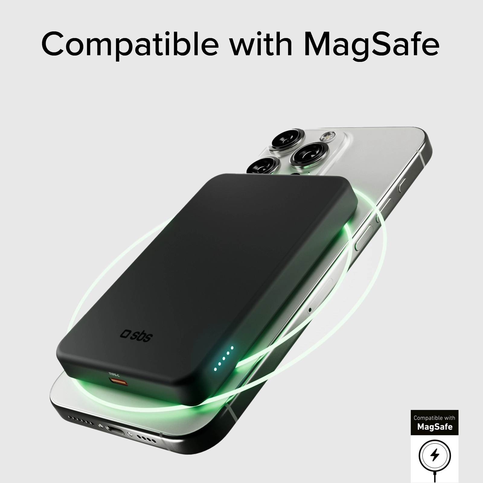 Powerbank SBS TEBB5000QI2 Mag Power Bank Qi2 5000mAh USB-C PD 20W