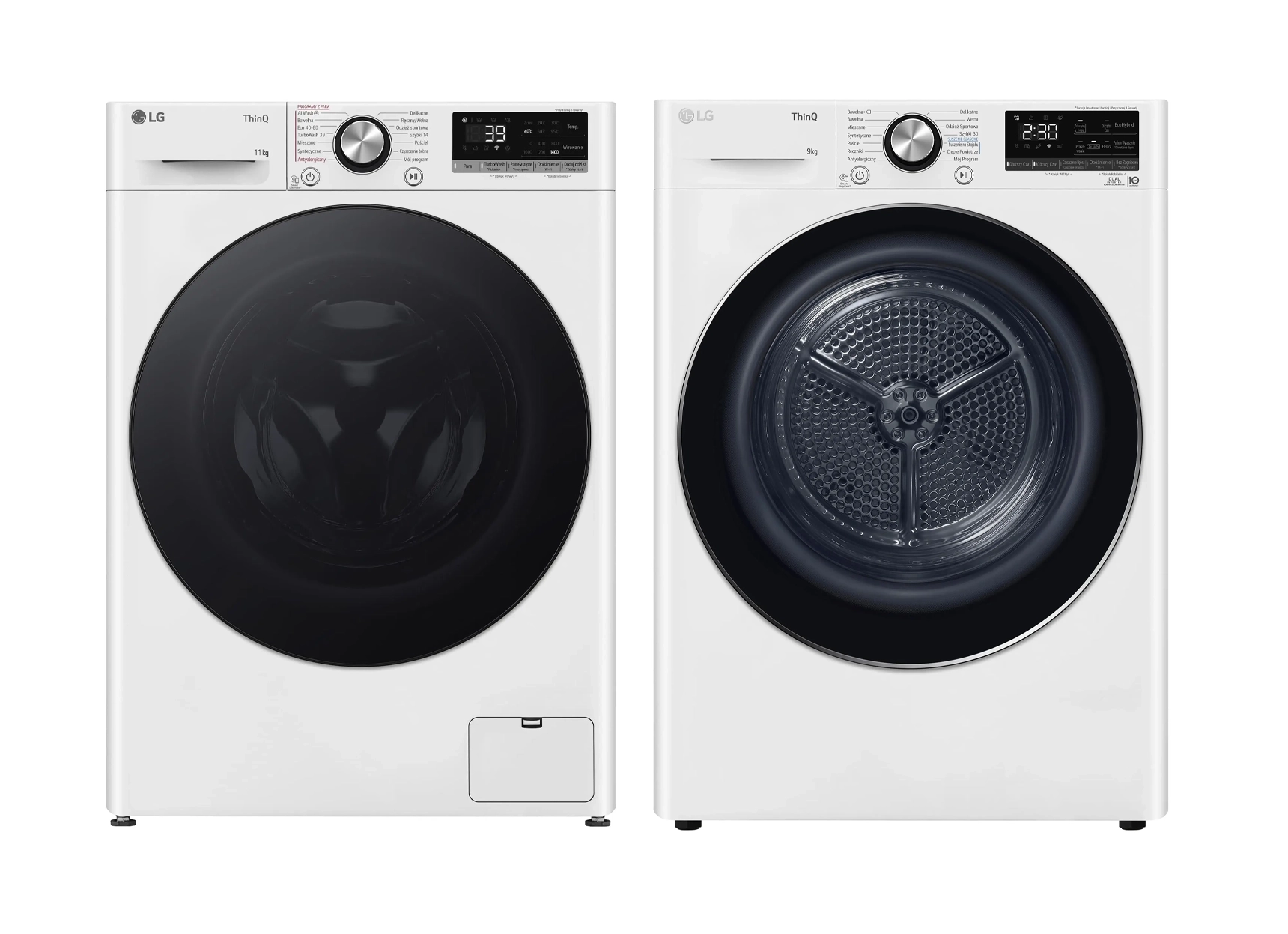 LG pralka Vivace F4W1172YW 11kg 1400obr/min + suszarka RC90V9AV2N 61,5cm 9kg