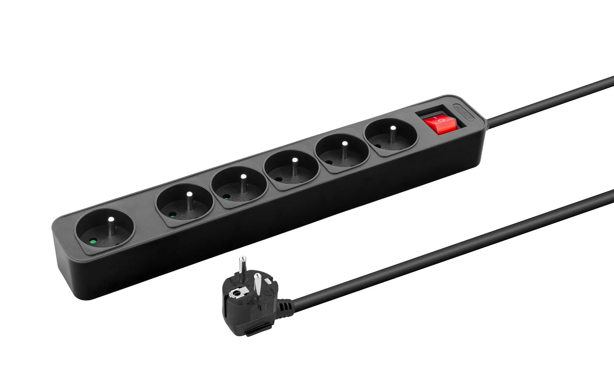 Przedłużacz Reinston EPRZ023 6 gniazd 5m Czarny