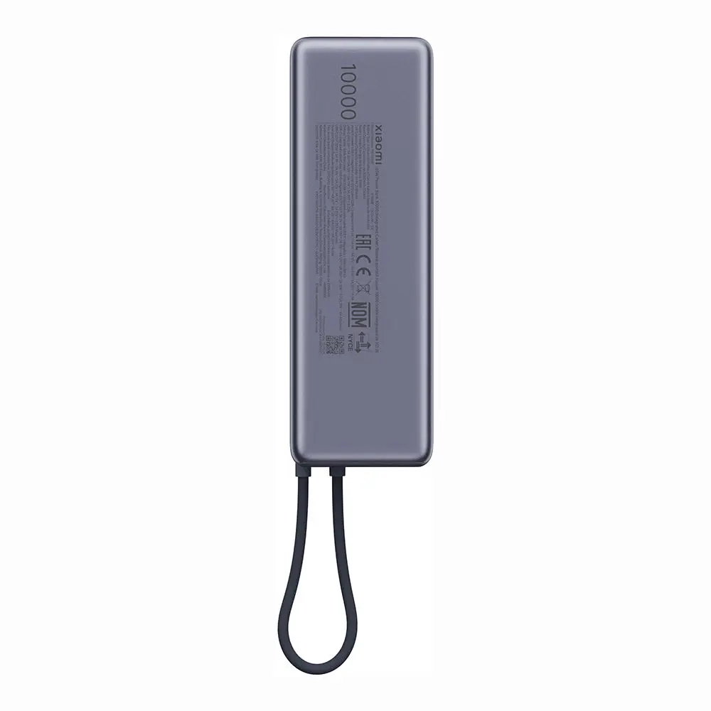 Powerbank Xiaomi PB1165MI 10000mAh 165W Wbudowany kabel USB-C Szary
