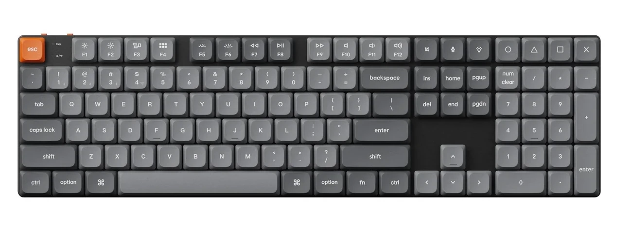 Klawiatura mechaniczna Keychron K5 Max RGB Gateron Red Szary