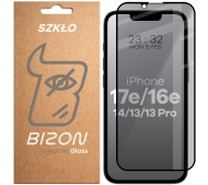 Bizon prywatyzujące pełne Edge Shadow do iPhone 16e / 14 / 13 Pro /13 / 17e przyciemniane