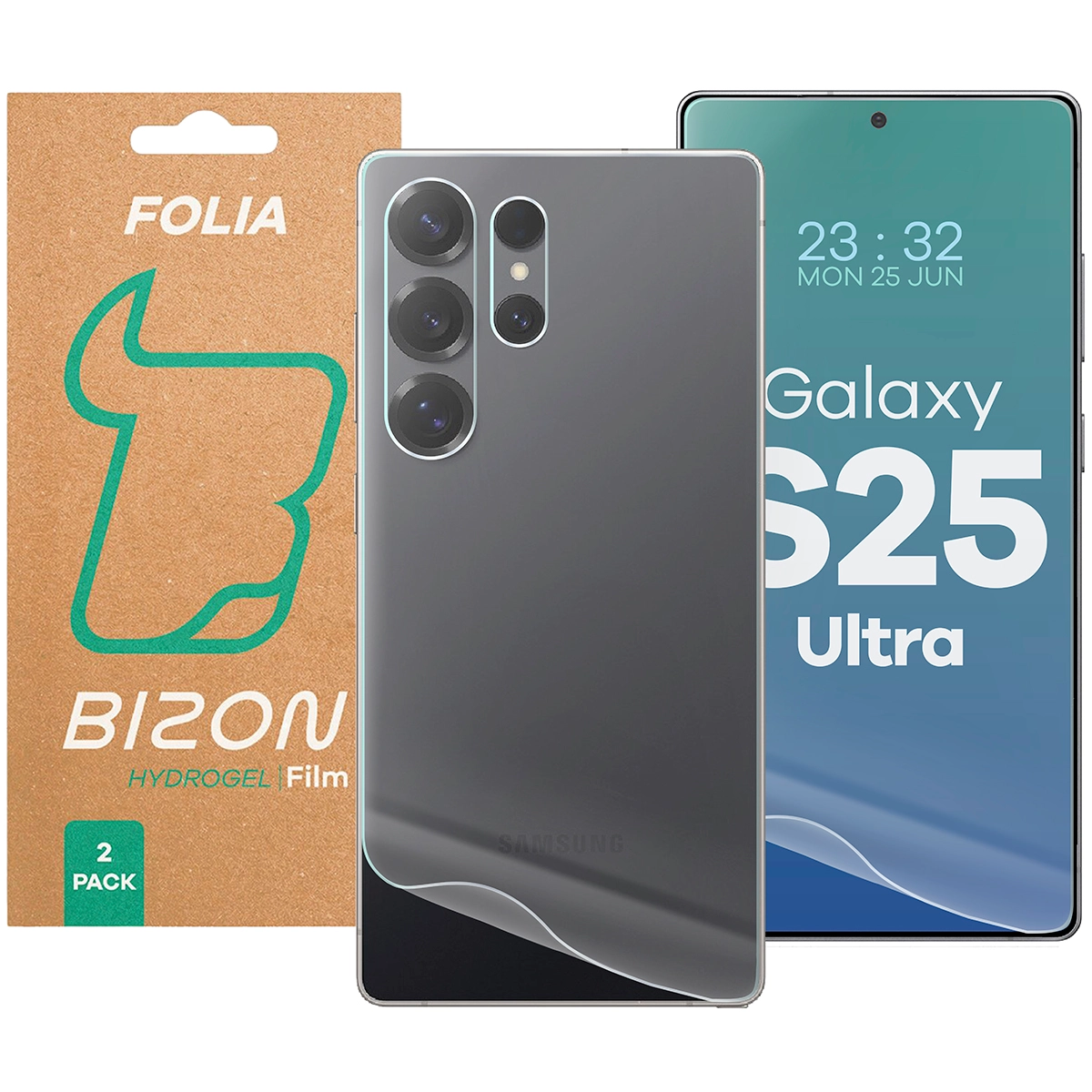 Folia hydrożelowa Bizon na tył i przód Bizon Glass Hydrogel Pack do Galaxy S25 Ultra