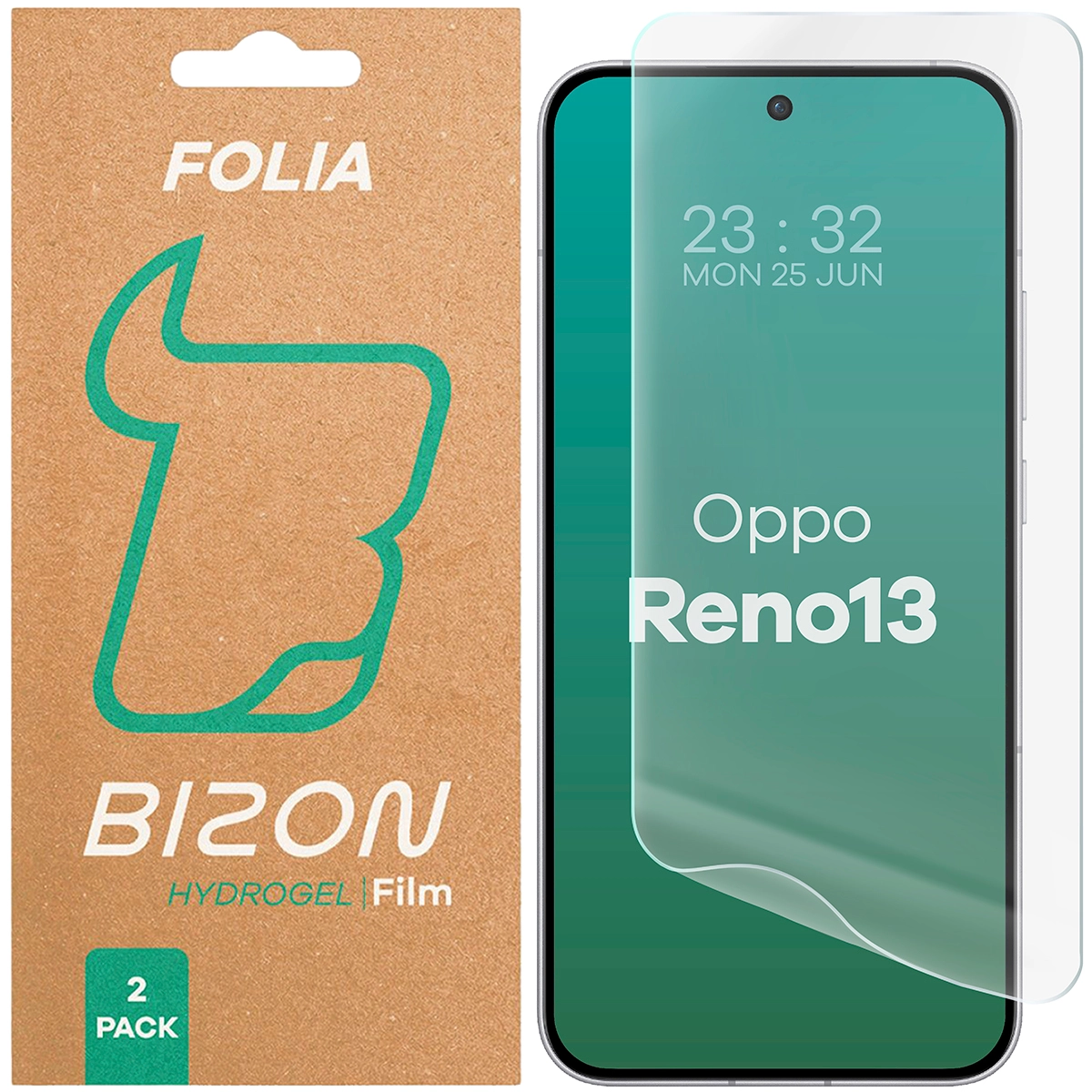 Folia hydrożelowa Bizon na ekran Hydrogel Front do Oppo Reno13 2 sztuki