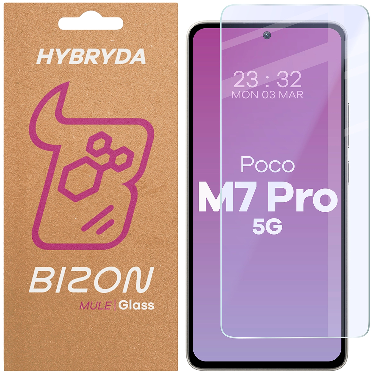 Szkło hybrydowe Bizon Elastyczne Mule do Xiaomi Poco M7 Pro 5G