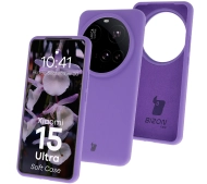 Bizon Silikonowe Soft do Xiaomi 15 Ultra Ciemnofioletowy