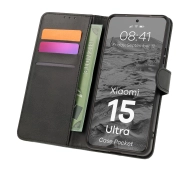 Bizon z klapką Pocket do Xiaomi 15 Ultra Czarny