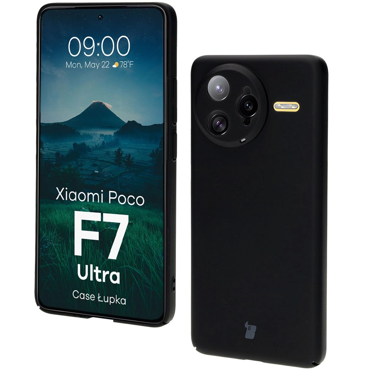Etui Bizon Łupka do Xiaomi Poco F7 Ultra Czarny