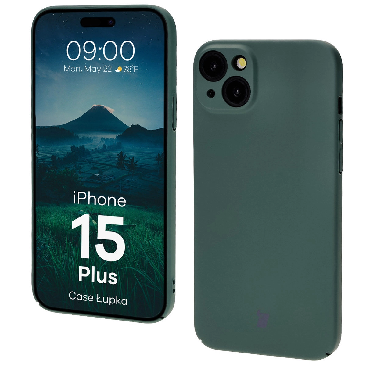 Etui Bizon Łupka iPhone 15 Plus Zielony