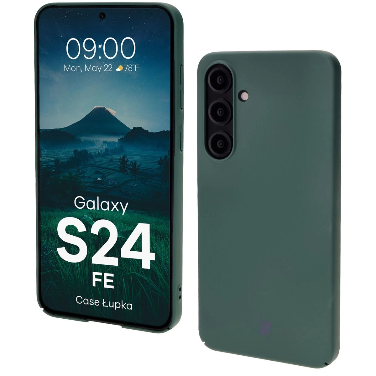 Etui Bizon Łupka do Galaxy S24 FE Zielony