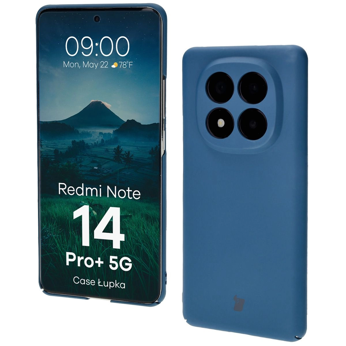 Etui Bizon Łupka do Xiaomi Redmi Note 14 Pro Plus 5G Niebieski